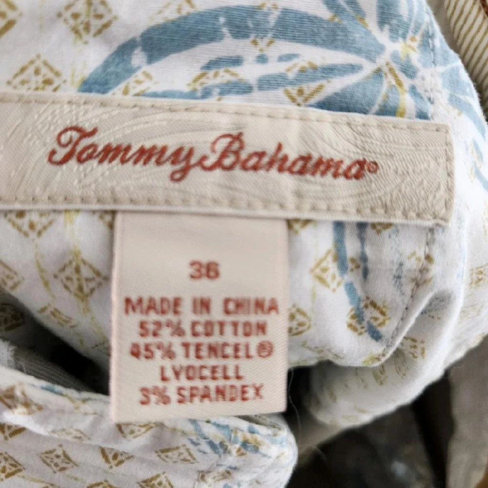 Tommy Bahama Cotton Tencel Blend Khaki Shorts‎ Men's Size 36